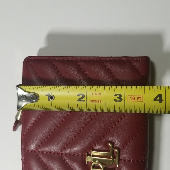 NWT Lauren Ralph Lauren Carrington New Compact Leather Wallet In Red - Picture 8 of 12